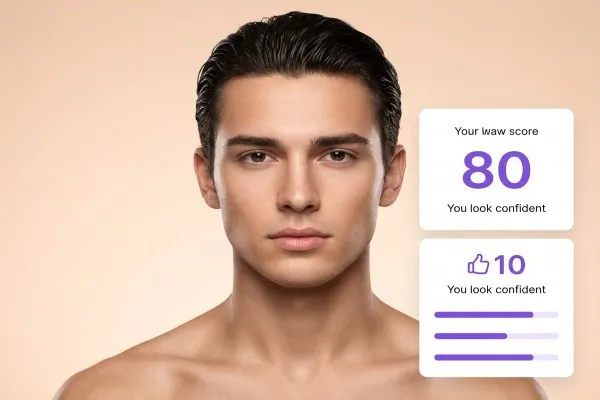 Softmaxxing tips beside a face rating