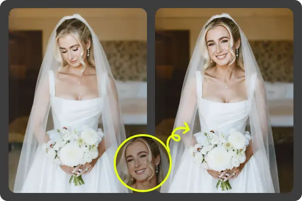 Fix Wedding Photo Face Swaps Perfect