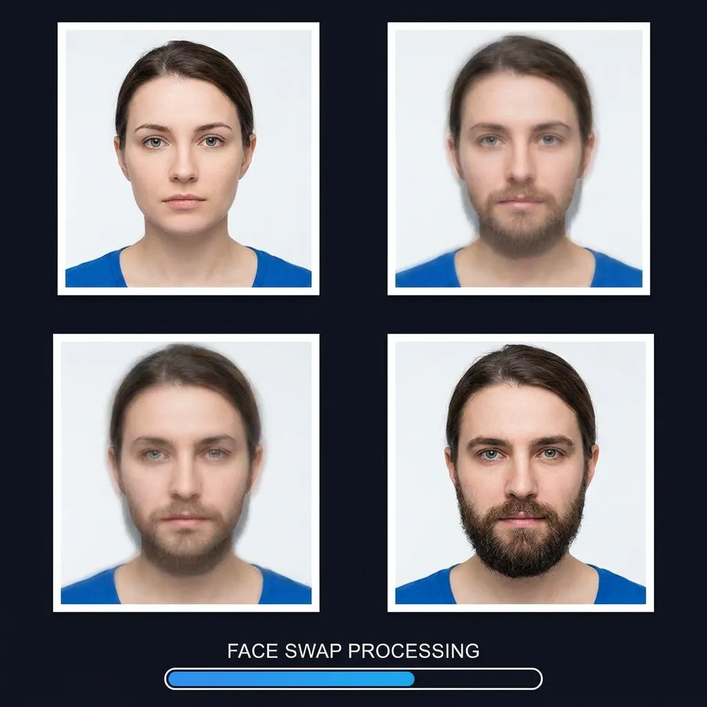 Pic to GIF face swap result