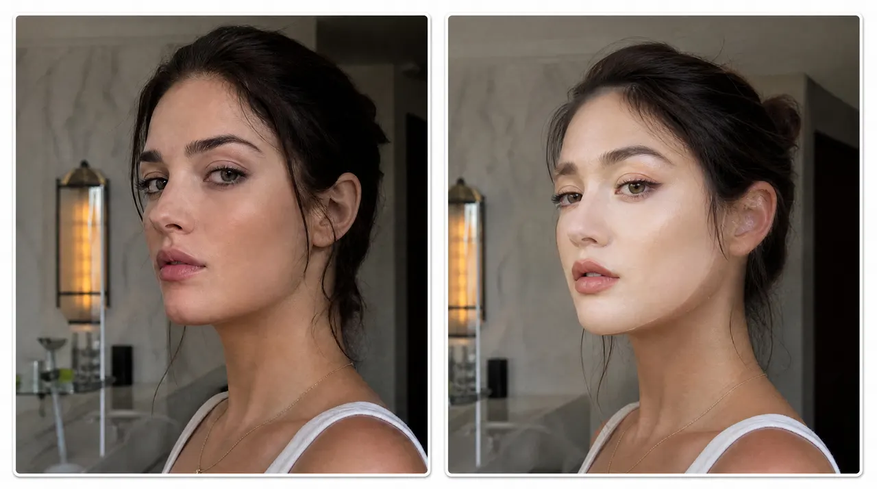 canva face swap output quality angled shot side comparison visible seams mixed lighting